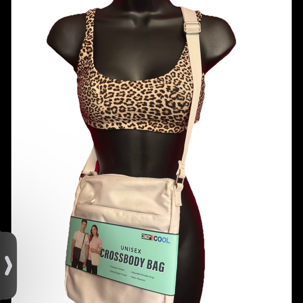 32 Degrees Unisex Crossbody Bag Water -resistant/adj Should Strap Cream
